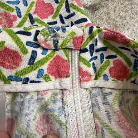 Tommy Bahama‎ linen blend basket weave print above knee skirt woman's size 2 - Picture 6 of 7